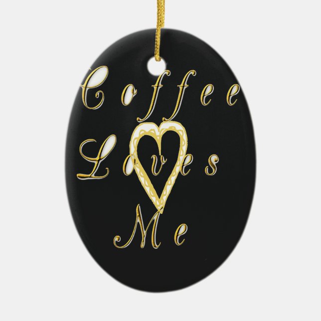 Décoration En Céramique Le café m'aime. (Devant)