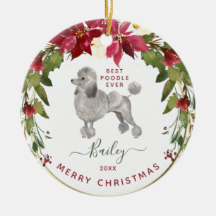 Décoration En Céramique Le caniche de Joyeux Noël ajoutent la photo de