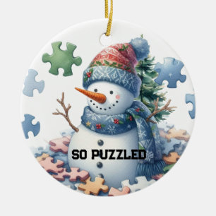 Décoration En Céramique Le cerveau gèle l'énigme de Snowman