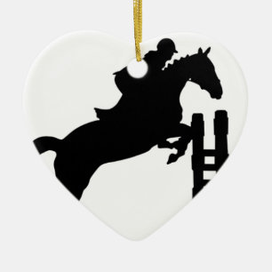 Décoration En Céramique Le cheval sautent la silhouette