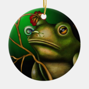Décoration En Céramique Le crapaud et l'escargot II