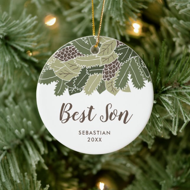 Décoration En Céramique Le Don Rustique Personnalisé De Meilleur Fils Pour (Arbre)