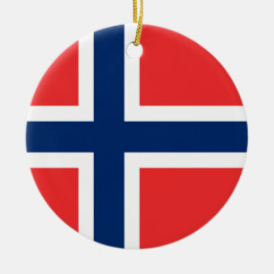 Décoration En Céramique Le drapeau de la Norvège - la Scandinavie