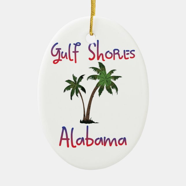 Décoration En Céramique Le Golfe étaye l'Alabama (Devant)