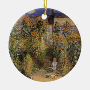 Décoration En Céramique Le jardin de l'artiste à Vetheuil par Claude Monet
