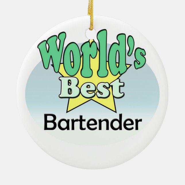 Décoration En Céramique Le meilleur barman du monde (Dos)