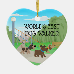 Décoration En Céramique Le meilleur marcheur du chien du beau monde de