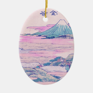 Décoration En Céramique Le Mont Fuji Ukiyo-e Art Vintage japonais