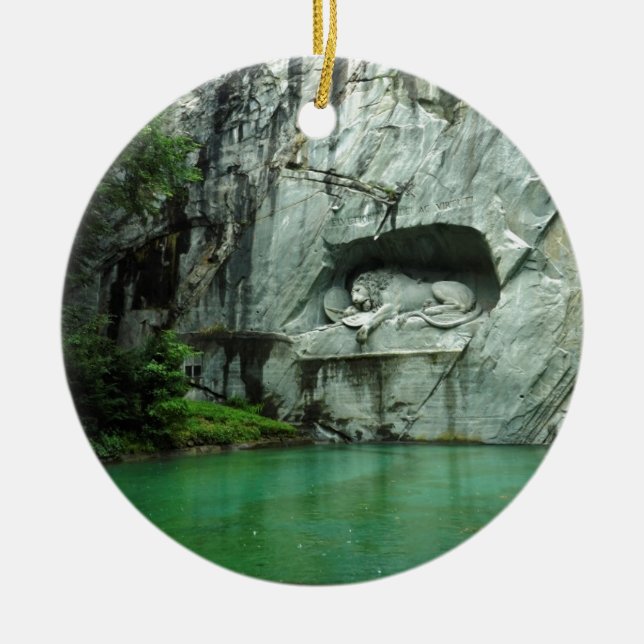 Décoration En Céramique Le monument de lion en luzerne (Devant)