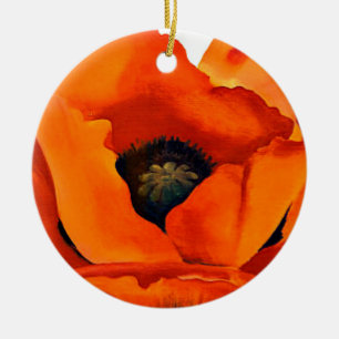 Décoration En Céramique Le pavot rouge de stupéfaction la Géorgie O'Keef