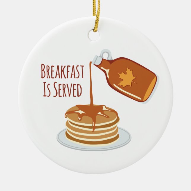 Décoration En Céramique Le Petit-Déjeuner Est Servi (Devant)