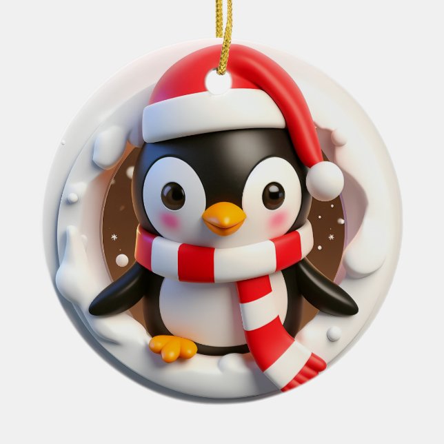 Décoration En Céramique Le pingouin de Noël explose (Devant)