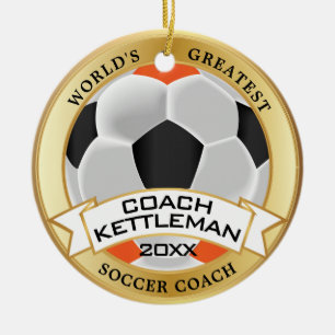 Décoration En Céramique Le plus grand entraîneur de football du monde Ora