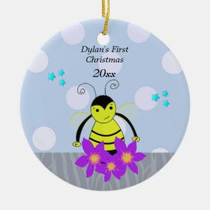 Décoration En Céramique Le premier Noël de l'abeille