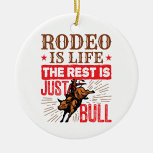 Décoration En Céramique Le rodéo, c'est la vie, le reste est juste Bull Bu