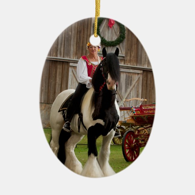 Décoration En Céramique Le Roi gitan Gypsy Vanner Christmas Ornament (Devant)