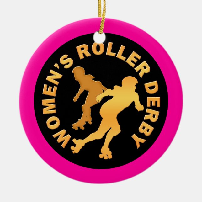 Décoration En Céramique Le rouleau Derby des femmes (Devant)