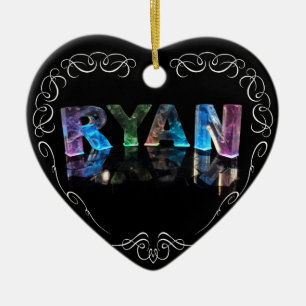 Décoration En Céramique Le Ryan nommé dans 3D s'allume (la photographie)