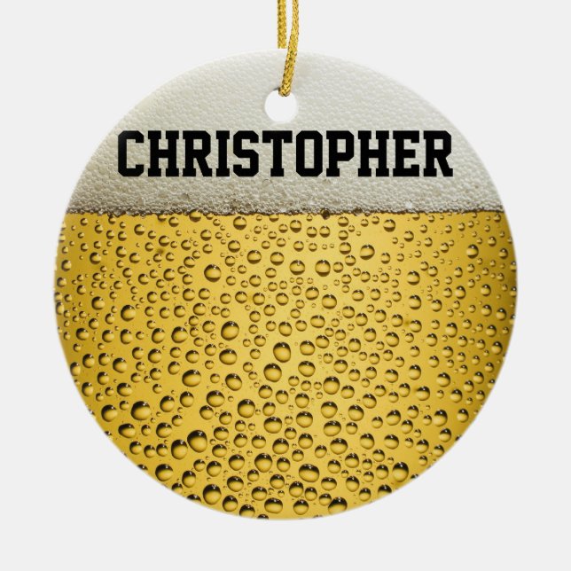 Décoration En Céramique Le verre de bière personnalisent (Devant)