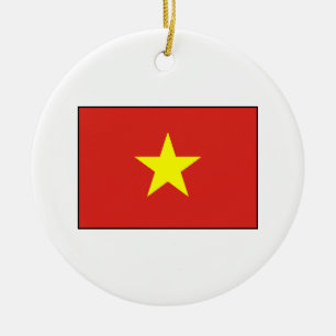 Décoration En Céramique Le Vietnam - drapeau vietnamien