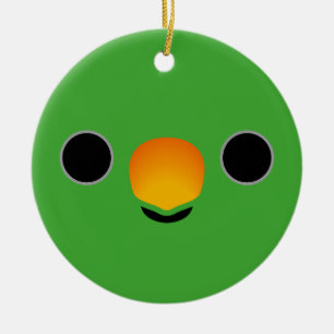 Décoration En Céramique Le visage d'un perroquet d'Eclectus (mâle)