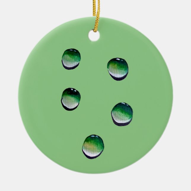 Décoration En Céramique L'eau verte goutte de l'eau (Devant)