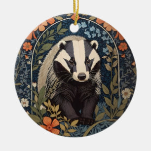 Décoration En Céramique L'élégant Badger inspiré William Morris