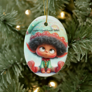 Décoration En Céramique L'Elfe Enchanté   La Magie de Noël au Pôle Nord