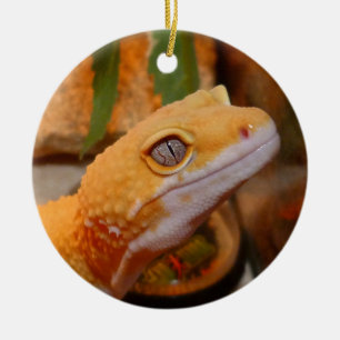 Décoration En Céramique Léopard jaune Gecko Lizard