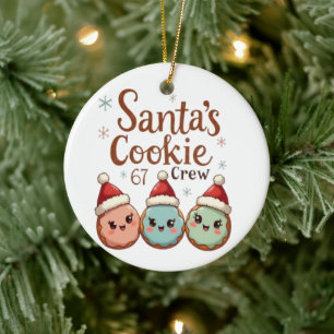 Décoration En Céramique L'équipe de biscuits de Santa 67