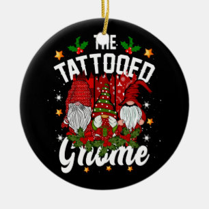 Décoration En Céramique L'Équipe Gnome Tatouée Correspond À Noël De Famill