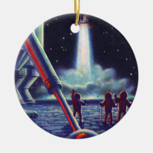 Décoration En Céramique Les Aliens de science-fiction vintages se déchaîne