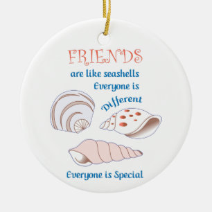 Décoration En Céramique Les amis sont comme des coquillages