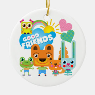 Décoration En Céramique Les animaux bons amis