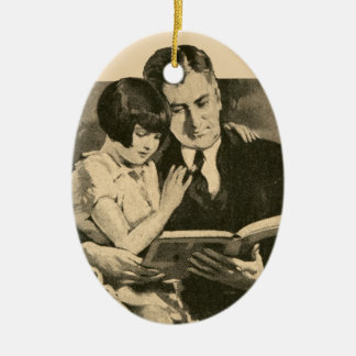 Décoration En Céramique Les années 1920 vintages de père de fille de papa