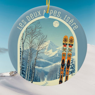 Décoration En Céramique Les Deux Alpe, Isère France souvenir de ski