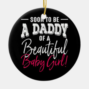 Décoration En Céramique Les Mens Seront Bientôt Un Papa Bébé Fille Attente