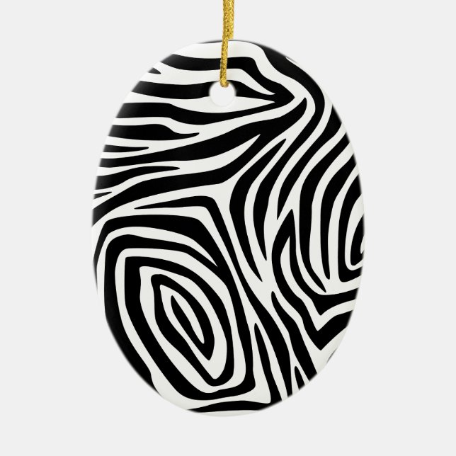 Décoration En Céramique Les Patterns de Zebra Stripe (Devant)