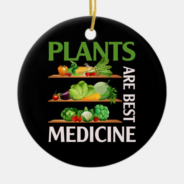 Décoration En Céramique Les plantes sont Meilleur Médecine Vegan Plante al (Devant)