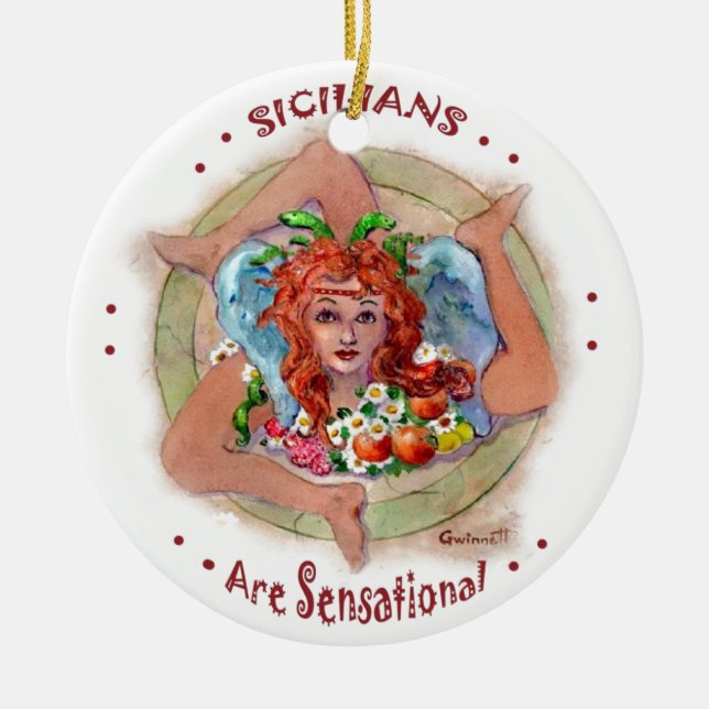 Décoration En Céramique Les siciliens sont sensationnels (Devant)