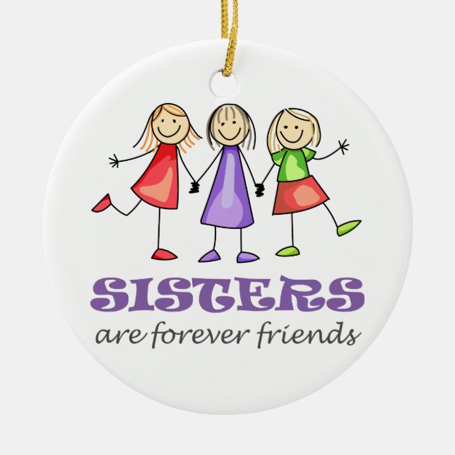Décoration En Céramique Les soeurs sont pour toujours (Devant)