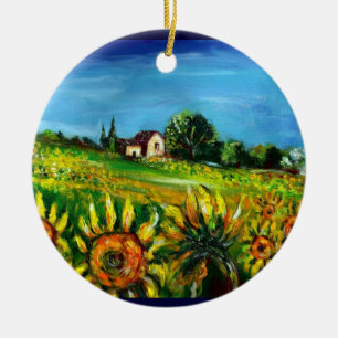 DÉCORATION EN CÉRAMIQUE LES SOUFFRES ET LA CAMPAGNE DANS LE COEUR TOSCANE
