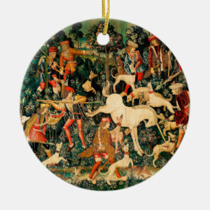 Décoration En Céramique Les Tapisseries Unicorne défendent la chasse