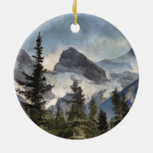 Décoration En Céramique Les Trois Soeurs - Montagnes Rocheuses canadiennes