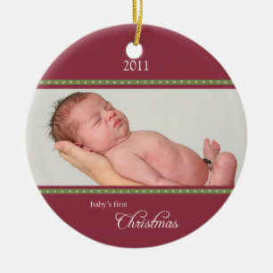 Décoration En Céramique Les vacances pointillent le vin/vert d'ornement