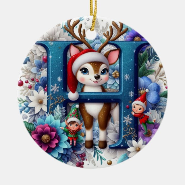 Décoration En Céramique Lettre h (Devant)