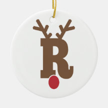 Lettre personnalisée de l'ornement de Noël "R"