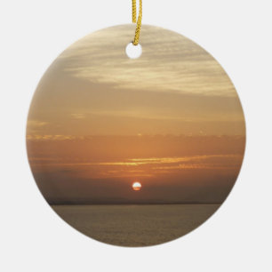 Décoration En Céramique Lever de soleil sur la mer des Caraïbes Aruba II