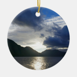 Décoration En Céramique Lever du soleil au croissant du lac
