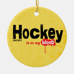 Décoration En Céramique L'hockey est dans mon sang